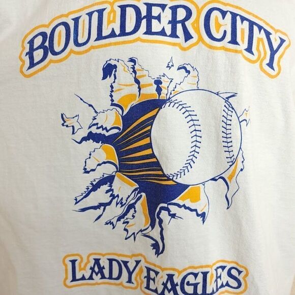 Boulder City Lady Eagles Softball T Shirt Vintage 90s High School Mens Medium - Picture 2 of 5